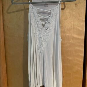 American Eagle Outfitters Soft & Sexy White Lace Tank